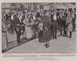 De koning en koningin van Italië in Sardinië